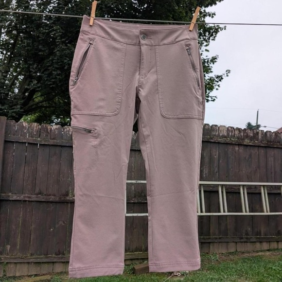 columbia sportswear Pants - Columbia Womens Cropped Pants Hiking Travel Casual Activewear Zip Pockets